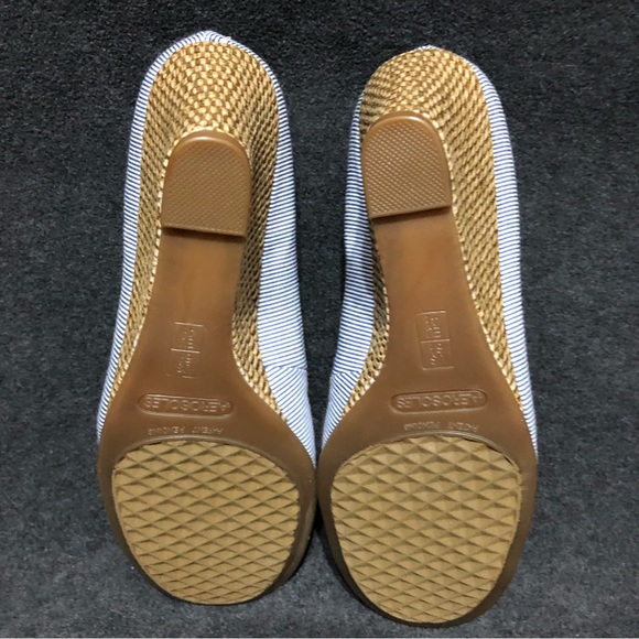 Aerosoles Heelrest Plum Tree Blue White Wedge Shoes Size 6.5 - Picture 7 of 9